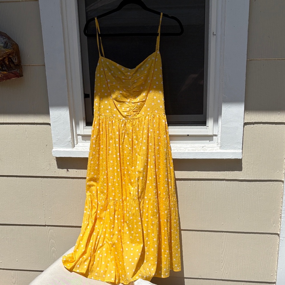 Sonoma Yellow Polka Dot Midi Sundress